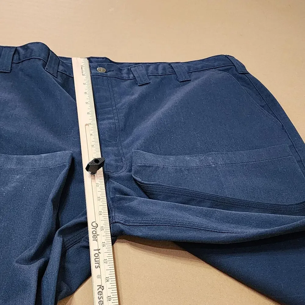 Carhartt Pants Mens 48x32 Blue Chino Relaxed Workwear Big Tall B260 Twill
